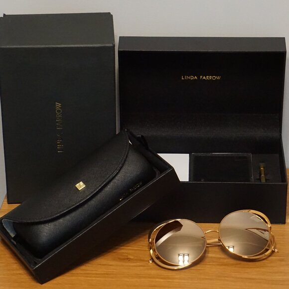 New Authentic Linda Farrow LFL659-C3 sunglasses & Mirror lens Retail $1,250 main image 6